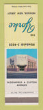 Matchbook Cover - The Yorke Savings Bank Newark NJ