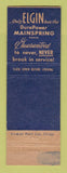 Matchbook Cover - Elgin Watches Frederick's Jewelry Erie PA