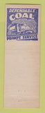 Matchbook Cover - Vertes and Sons Lumber Coal Coke Taylor Center MI