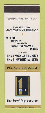 Matchbook Cover - First Michigan Bank and Trust Zeeland Holland Allendale MI