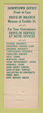 Matchbook Cover - First Peoples State Bank Traverse City MI Munson
