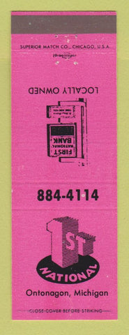 Matchbook Cover - 1st National Bank Ontonagon MI