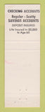 Matchbook Cover - 1st National Bank Ontonagon MI
