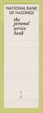 Matchbook Cover - National Bank of Hastings MI