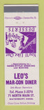 Matchbook Cover - Leo's Mar Con Diner Waterbury CT