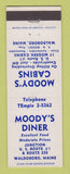 Matchbook Cover - Moody's Cabins Diner Waldoboro ME