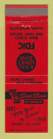 Matchbook Cover - State Bank of Anoka MN 1969