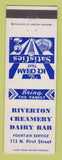 Matchbook Cover - Riverton Creamery Dairy Bar WY