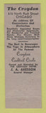 Matchbook Cover - Croydon Hotel Chicago IL