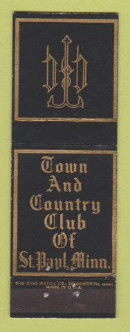 Matchbook Cover - Town and Country Club of St Paul MN