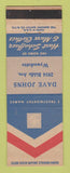 Matchbook Cover - Hart Schaffner Marx Men's Clothes Dave Johns Wyandotte MI