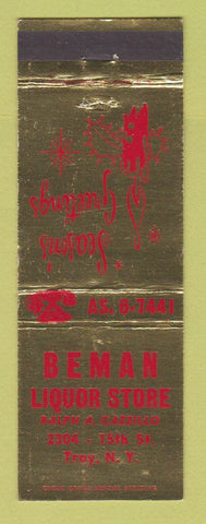 Matchbook Cover - Beman Liquor Store Troy MI Christmas