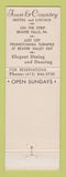 Matchbook Cover - Town and Country Beaver Falls PA