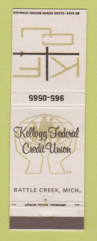 Matchbook Cover - Kellogg Federal Credit Union Battle Creek MI