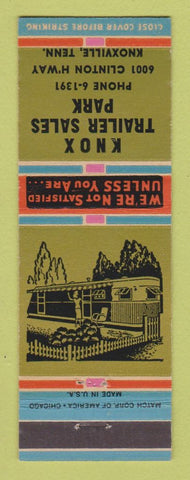 Matchbook Cover - Knox Trailer Sales Park Knoxville TN