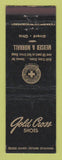 Matchbook Cover - Gold Cross Shoes Meuser Morrall Girard OH