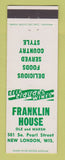 Matchbook Cover - Franklin House New London WI