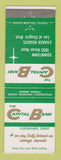 Matchbook Cover - Capital Bank Cleveland OH Shaker Heights