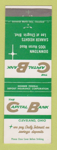 Matchbook Cover - Capital Bank Cleveland OH Shaker Heights