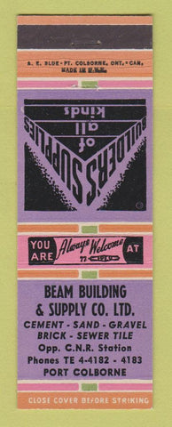 Matchbook Cover - Beam Building Supply Port Colborne ON