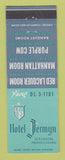 Matchbook Cover - Hotel Jermyn Scranton PA
