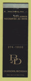 Matchbook Cover - Bank of Dearborn MI
