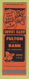 Matchbook Cover - Fulton National Bank