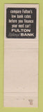 Matchbook Cover - Fulton National Bank