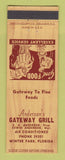 Matchbook Cover - Anderson's Gateway Grill Winter Park FL