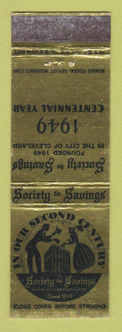 Matchbook Cover - Society for Savings Bank Cleveland OH 1949