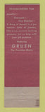 Matchbook Cover - Gruen Watches Hart's Jewelry Lorain OH