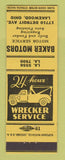 Matchbook Cover - Baker Motors Lakewood OH