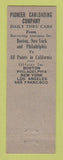 Matchbook Cover - Pioneer Carloading Freight  WEAR
