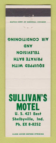 Matchbook Cover - Sullivan's Motel Shelbyville IN
