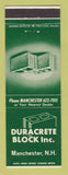Matchbook Cover - Duracrete Block Concrete Manchester NH