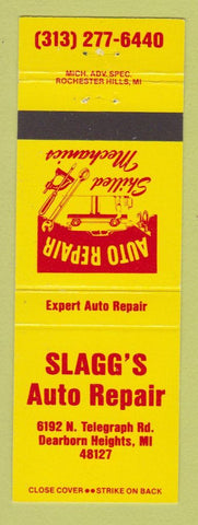 Matchbook Cover - Slagg's Auto Repair Dearborn Heights MI