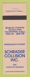 Matchbook Cover - Schrader Collision Auto Body Dearborn MI