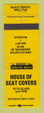 Matchbook Cover - House of Seat Covers Dearborn MI