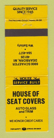 Matchbook Cover - House of Seat Covers Dearborn MI