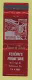 Matchbook Cover - Fecera's Furniture Pottstown PA WEAR