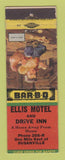 Matchbook Cover - Ellis Motel Drive Inn Susanville CA BBQ