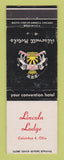 Matchbook Cover - Lincoln Lodge Columbus OH Alsonett Hotels WEAR