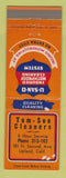Matchbook Cover - Tom Son Cleaners Upland CA