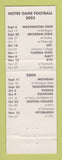 Matchbook Cover - Andrew Nemeth City Council Election Notre Dame 2003 Schedule