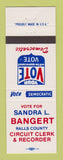 Matchbook Cover - Sandra Bangert Ralls County Circuit Clerk Election