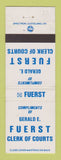 Matchbook Cover - Gerald Fuerst Clerk of Courts Election WEAR
