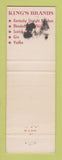 Matchbook Cover - King's Liquor Store Williamstown MA WORN BACK