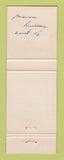 Matchbook Cover - Adams Liquor Store Plattsburgh NY