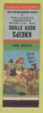 Matchbook Cover - Kneips Beer Store Westland? MI? Hillbilly