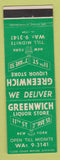 Matchbook Cover - Greenwich Liquor Store New York City WORN BACK